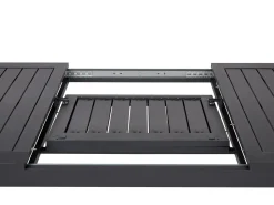 Hot Beliani Tavolo da pranzo allungabile da giardino SKALOMA 180/240 cm 90 cm Metallo scuro Grigio