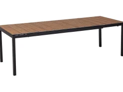 Best Beliani Tavolo da pranzo allungabile da giardino TOFANE 198/248 cm 90 cm Marrone Marrone Nero