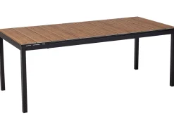 Best Beliani Tavolo da pranzo allungabile da giardino TOFANE 198/248 cm 90 cm Marrone Marrone Nero
