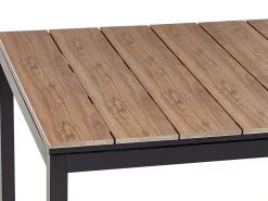 Best Beliani Tavolo da pranzo allungabile da giardino TOFANE 198/248 cm 90 cm Marrone Marrone Nero