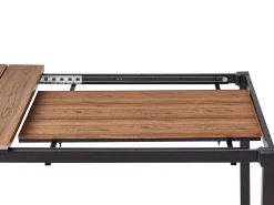 Best Beliani Tavolo da pranzo allungabile da giardino TOFANE 198/248 cm 90 cm Marrone Marrone Nero