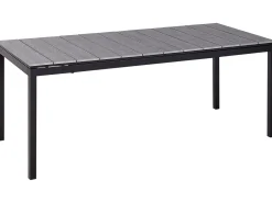 Clearance Beliani Tavolo da pranzo allungabile da giardino TOFANE 198/248 cm 90 cm Grigio Grigio Nero