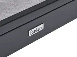 Sale Beliani Tavolo da pranzo allungabile da giardino BINASCO 160/220 cm 90 cm Effetto pietra Grigio Grigio Nero
