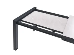 Online Beliani Tavolo da pranzo allungabile da giardino BINASCO 160/220 cm 90 cm Beige Beige Nero