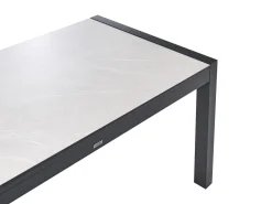 Online Beliani Tavolo da pranzo allungabile da giardino BINASCO 160/220 cm 90 cm Beige Beige Nero