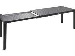 Sale Beliani Tavolo da pranzo allungabile da giardino ARDESIO 160/220 cm 90 cm Metallo scuro Grigio