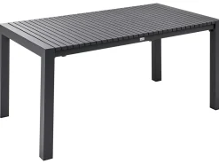 Sale Beliani Tavolo da pranzo allungabile da giardino ARDESIO 160/220 cm 90 cm Metallo scuro Grigio