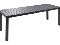 Sale Beliani Tavolo da pranzo allungabile da giardino ARDESIO 160/220 cm 90 cm Metallo scuro Grigio