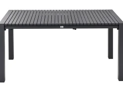 Sale Beliani Tavolo da pranzo allungabile da giardino ARDESIO 160/220 cm 90 cm Metallo scuro Grigio