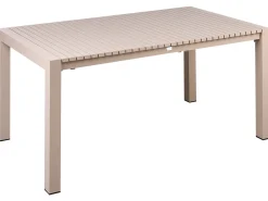 Discount Beliani Tavolo da pranzo allungabile da giardino ARDESIO 160/220 cm 90 cm Metallo sabbia Beige