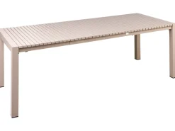 Discount Beliani Tavolo da pranzo allungabile da giardino ARDESIO 160/220 cm 90 cm Metallo sabbia Beige