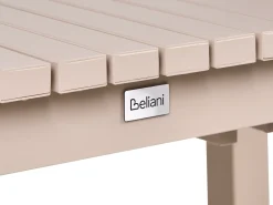Discount Beliani Tavolo da pranzo allungabile da giardino ARDESIO 160/220 cm 90 cm Metallo sabbia Beige