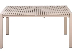 Discount Beliani Tavolo da pranzo allungabile da giardino ARDESIO 160/220 cm 90 cm Metallo sabbia Beige