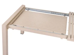 Discount Beliani Tavolo da pranzo allungabile da giardino ARDESIO 160/220 cm 90 cm Metallo sabbia Beige