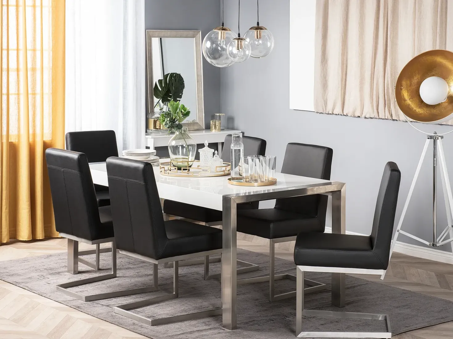 Tavolo da pranzo ARCTIC Argento 220 cm 90 cm