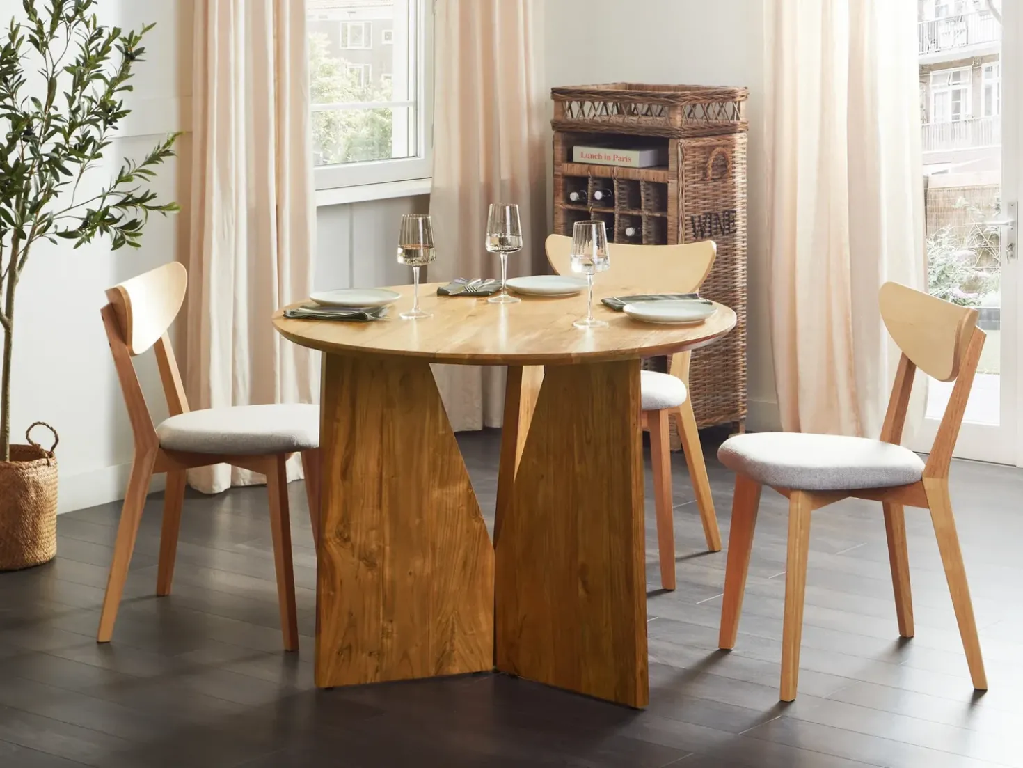 Tavolo da pranzo ARRAN Marrone 100 cm 100 cm Legno d'acacia