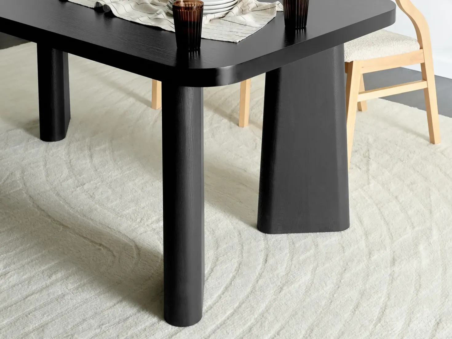 Tavolo da pranzo ATLIN Nero 180 cm 90 cm
