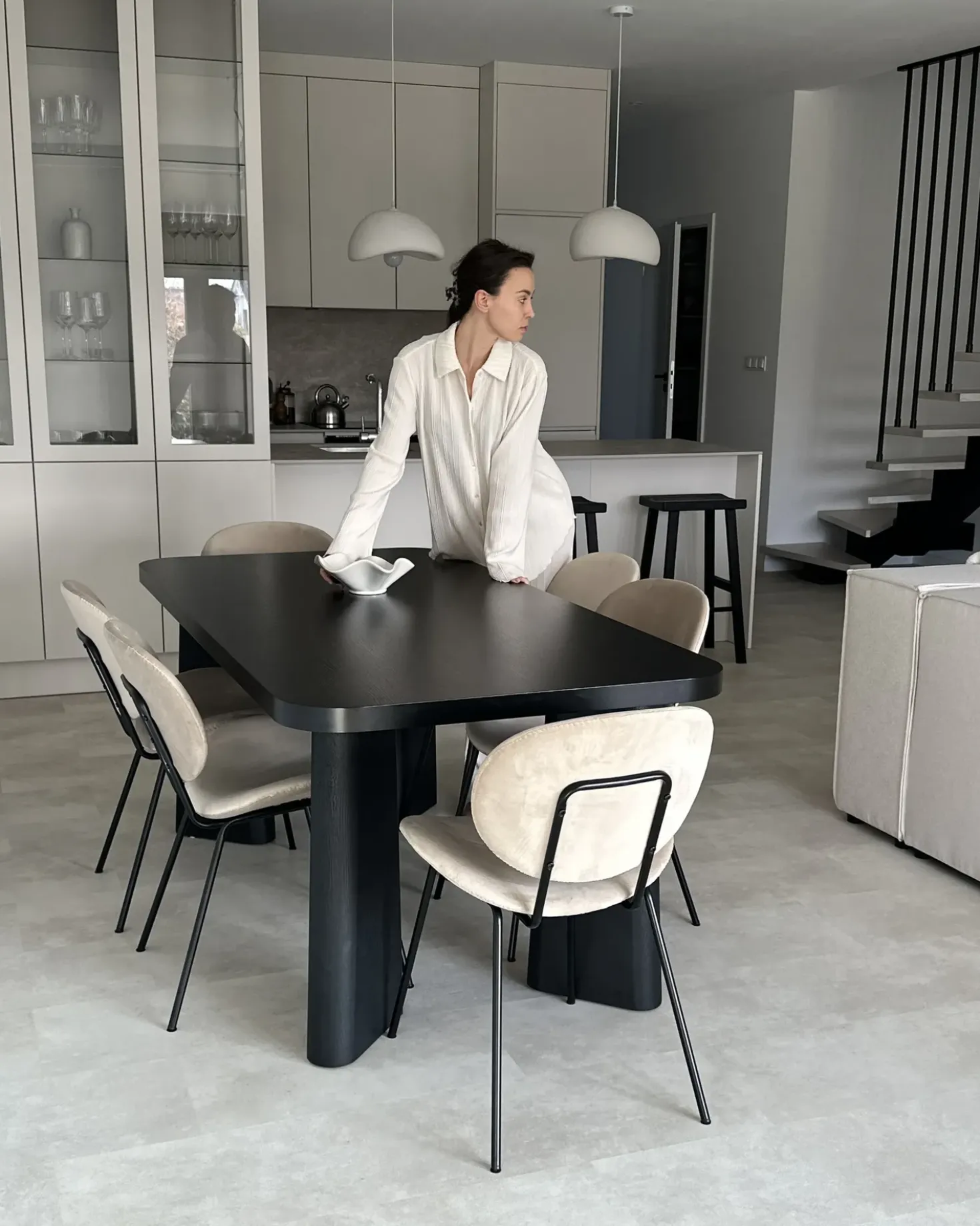 Tavolo da pranzo ATLIN Nero 180 cm 90 cm