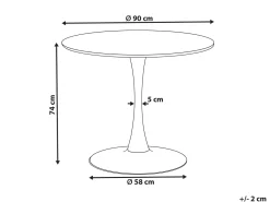 Tavolo da pranzo BOCA Frassino chiaro 90 cm 90 cm