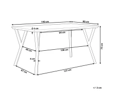 Tavolo da pranzo BRAVO Marrone chiaro 140 cm 80 cm