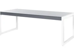 Clearance Beliani BACOLI 210 cm 90 cm Vetro Bianco sporco Bianco Grigio