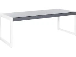 Clearance Beliani BACOLI 210 cm 90 cm Vetro Bianco sporco Bianco Grigio