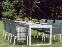 Clearance Beliani BACOLI 210 cm 90 cm Vetro Bianco sporco Bianco Grigio
