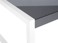 Clearance Beliani BACOLI 210 cm 90 cm Vetro Bianco sporco Bianco Grigio