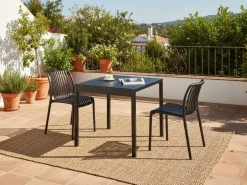 Online Beliani Tavolo da pranzo da giardino BARTICA 84 cm Nero