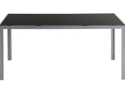 Hot Beliani CATANIA 160 cm 91 cm Vetro Nero Argento Nero