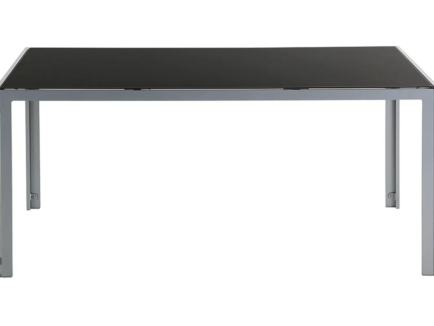 Hot Beliani CATANIA 160 cm 91 cm Vetro Nero Argento Nero