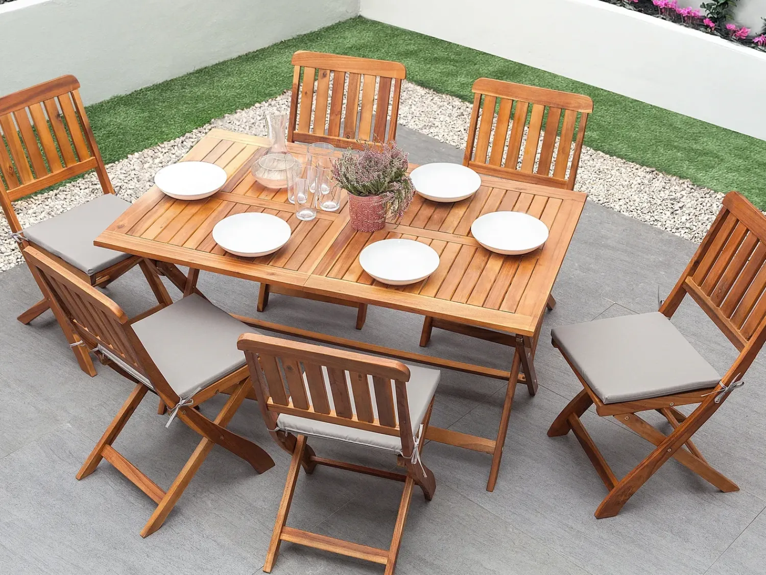 Discount Beliani CENTO 140 cm 75 cm Legno d'acacia Marrone