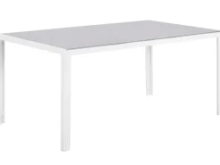 Sale Beliani CATANIA 160 cm 91 cm Vetro Grigio Bianco Grigio
