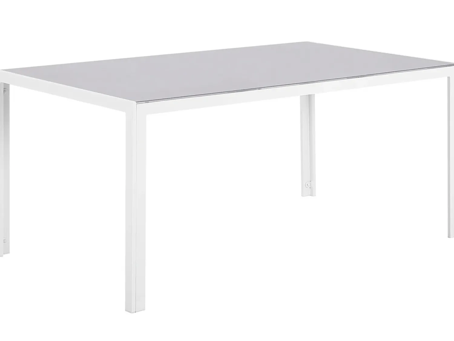 Sale Beliani CATANIA 160 cm 91 cm Vetro Grigio Bianco Grigio