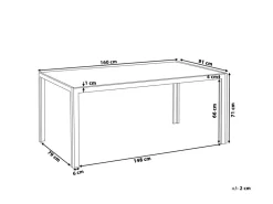 Sale Beliani CATANIA 160 cm 91 cm Vetro Grigio Bianco Grigio