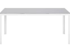 Sale Beliani CATANIA 160 cm 91 cm Vetro Grigio Bianco Grigio