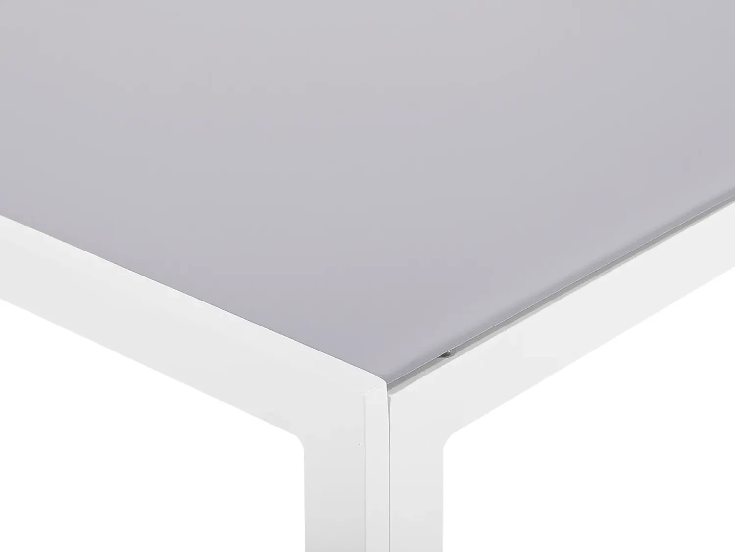 Sale Beliani CATANIA 160 cm 91 cm Vetro Grigio Bianco Grigio