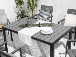 New Beliani COMO 150 cm 90 cm Grigio Grigio Nero