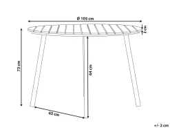 Sale Beliani CAVOLI 105 cm 105 cm Marrone Bianco Marrone