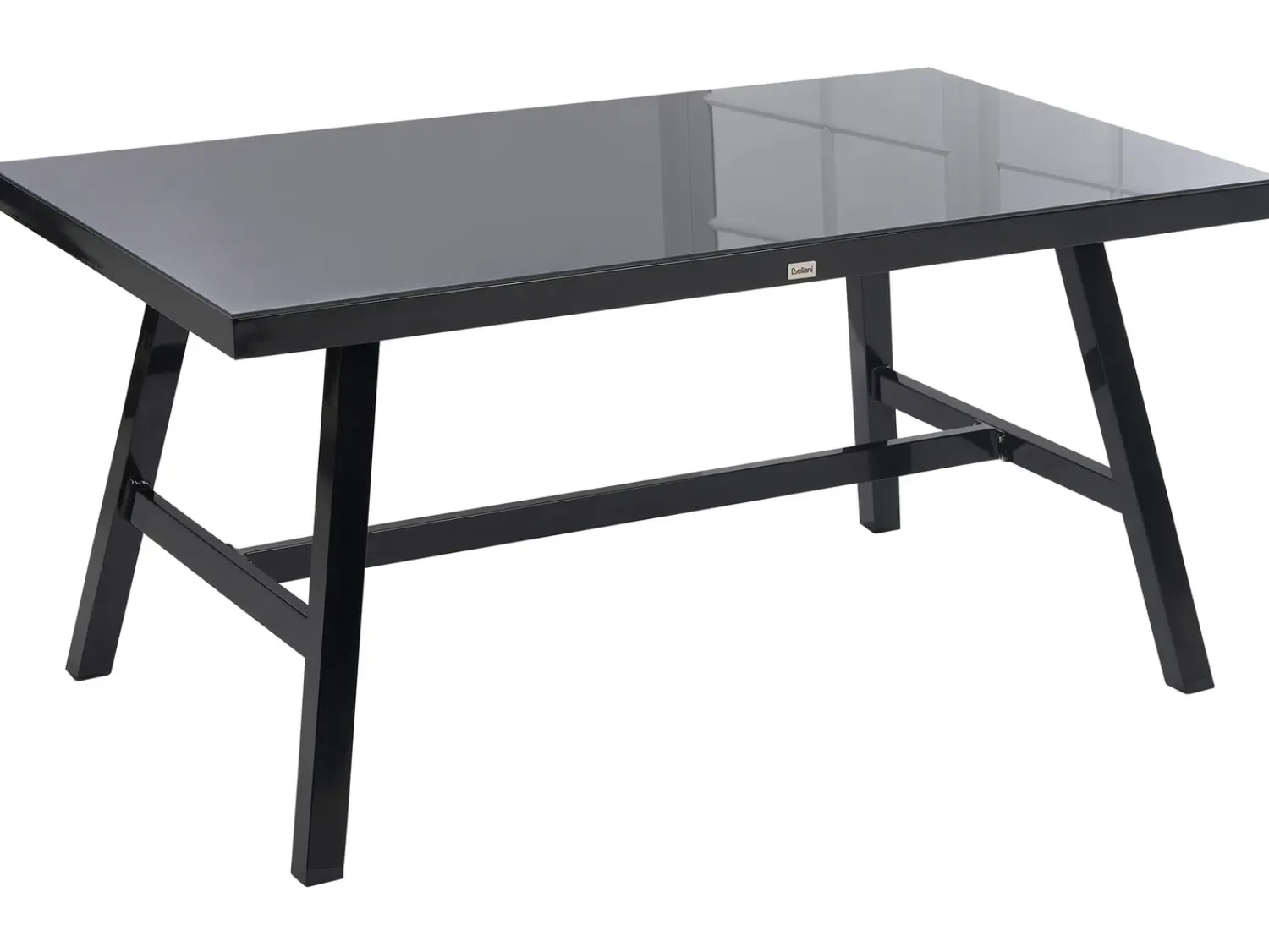 Clearance Beliani CANETTO 150 cm 90 cm Vetro Nero