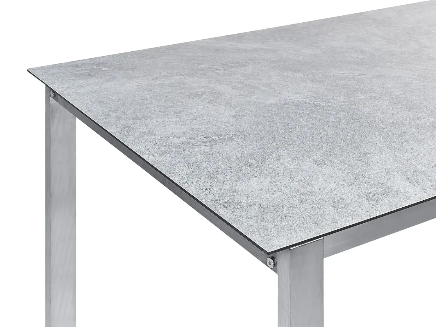 Discount Beliani COSOLETO 180 cm 90 cm Vetro Grigio Argento Grigio