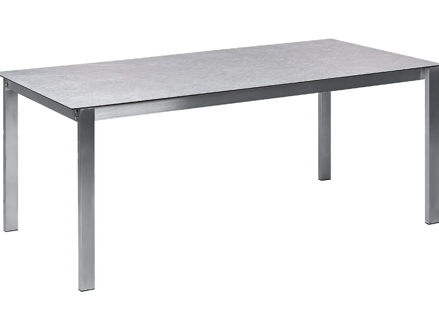 Discount Beliani COSOLETO 180 cm 90 cm Vetro Grigio Argento Grigio