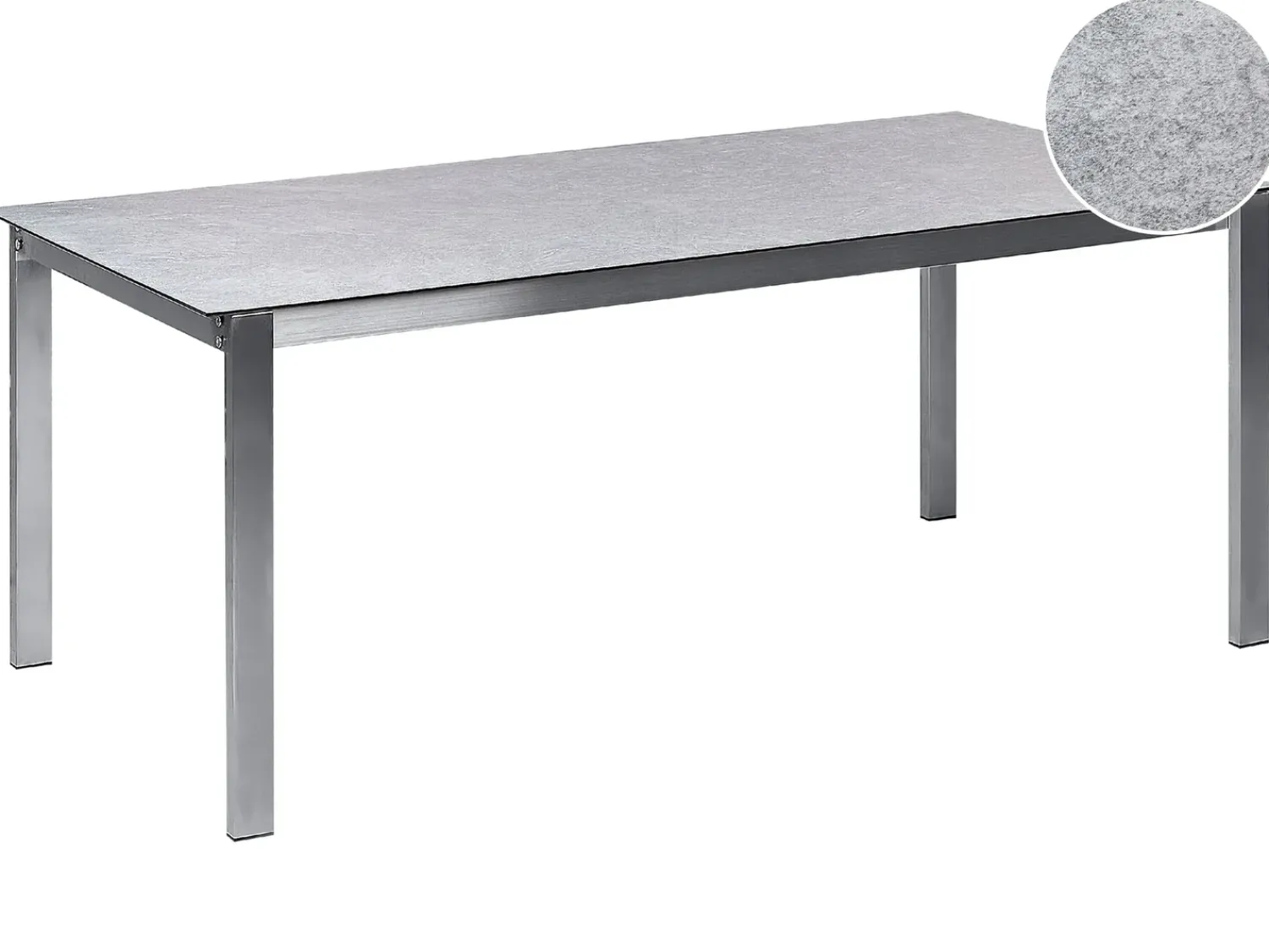 Discount Beliani COSOLETO 180 cm 90 cm Vetro Grigio Argento Grigio