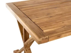 Outlet Beliani Tavolo da pranzo da giardino CALABRITTO 90 cm 180 cm Legno d'acacia Marrone