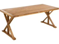 Outlet Beliani Tavolo da pranzo da giardino CALABRITTO 90 cm 180 cm Legno d'acacia Marrone