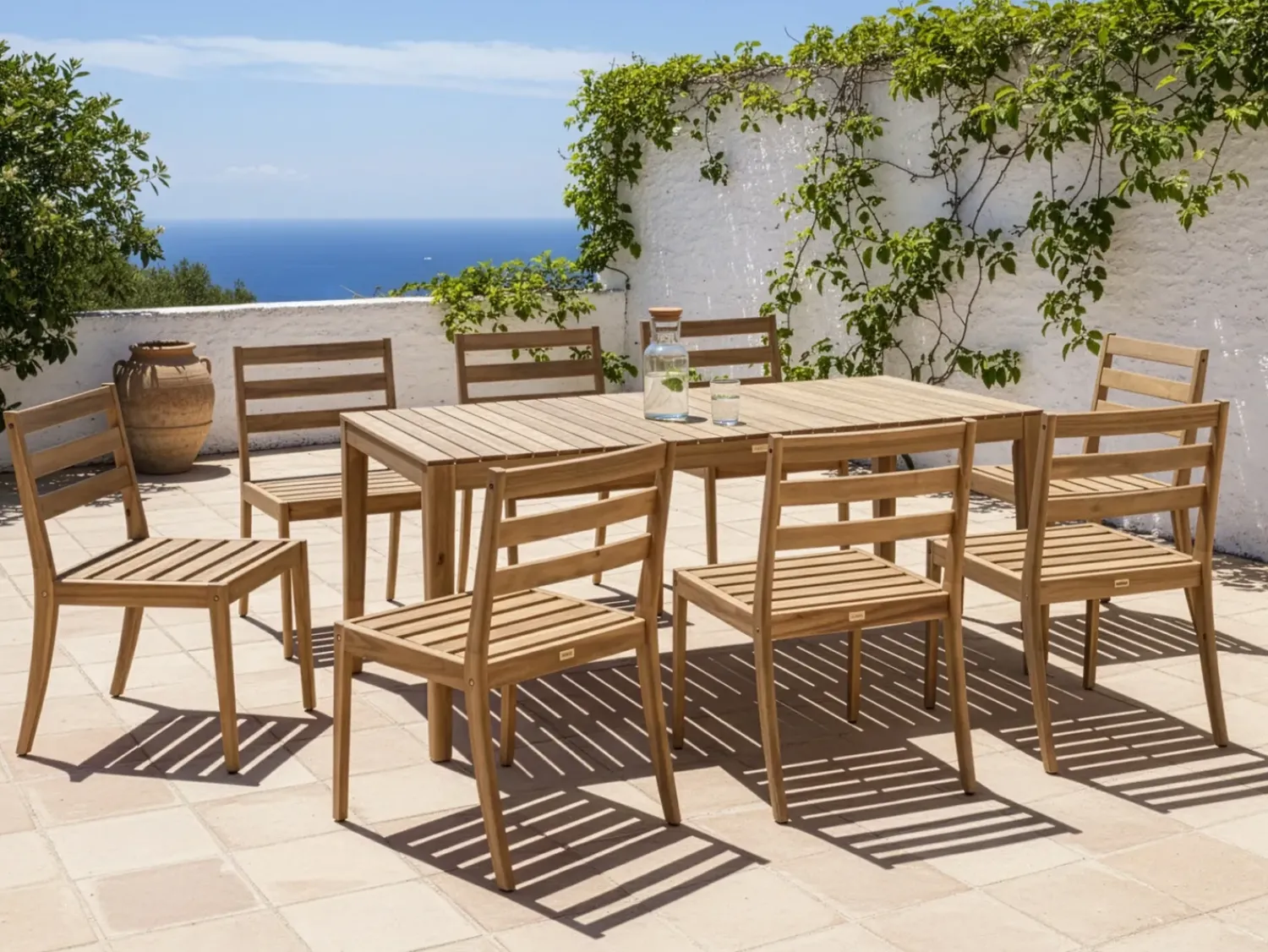 Outlet Beliani CHIOGGIA 90 cm 180 cm Legno di acacia certificato chiaro Marrone