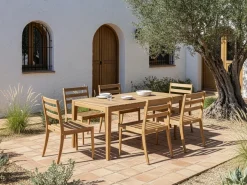 Outlet Beliani CHIOGGIA 90 cm 180 cm Legno di acacia certificato chiaro Marrone