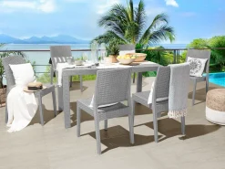 Beliani FOSSANO 140 cm 80 cm chiaro Grigio