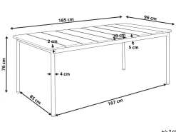 Outlet Beliani FLAVIA 185 cm 96 cm Metallo Marrone