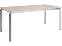 Best Beliani Tavolo da pranzo da giardino FELETTO 180 cm 90 cm Pietra Effetto travertino Bianco Beige